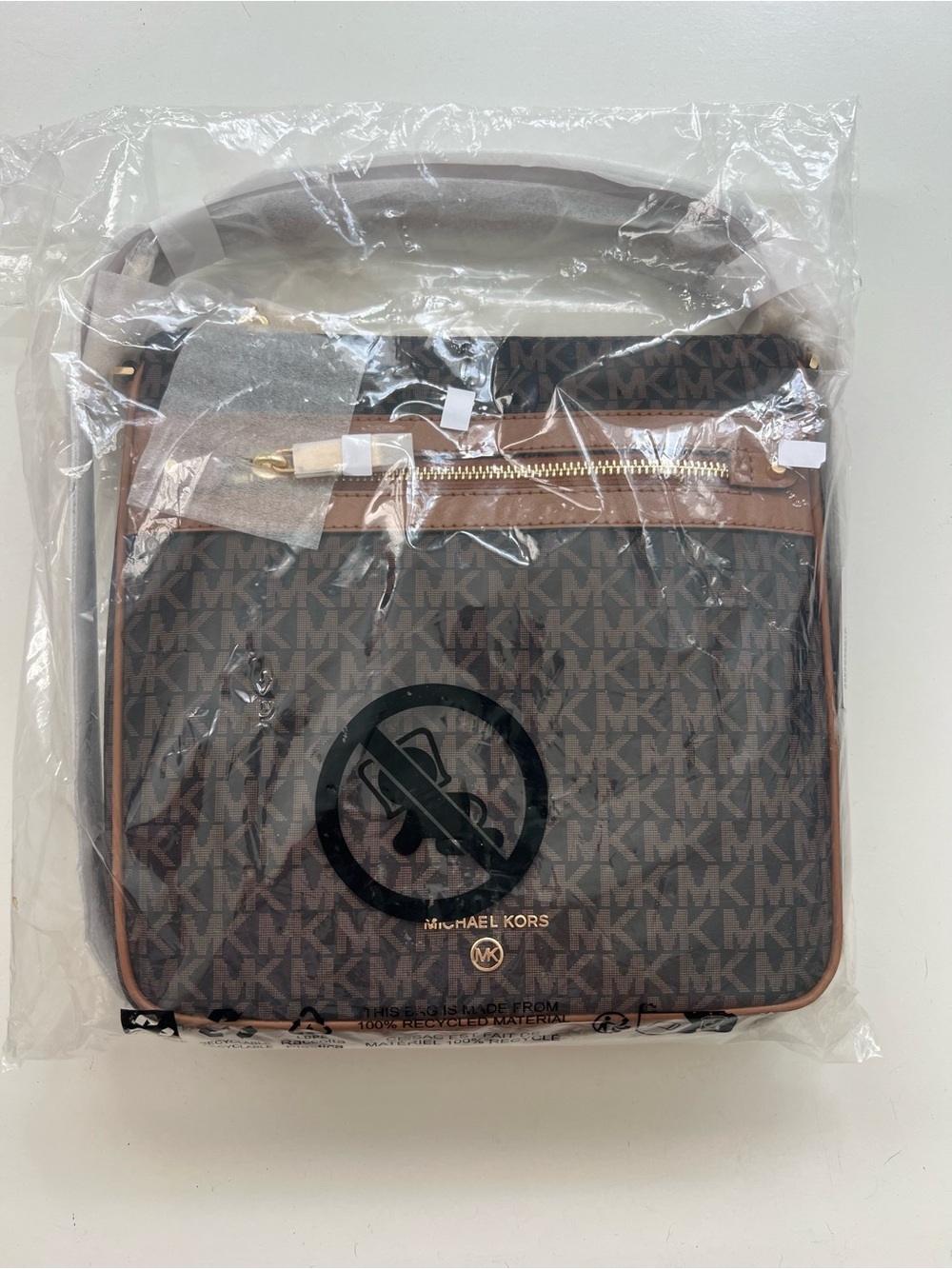 Michael Kors Jet Set Signature Logo Charm Bag